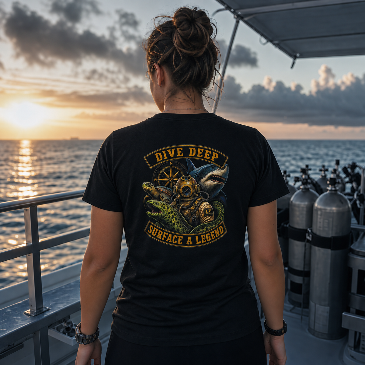 Dive Deep / Surface a Legend — Short-Sleeve Tee