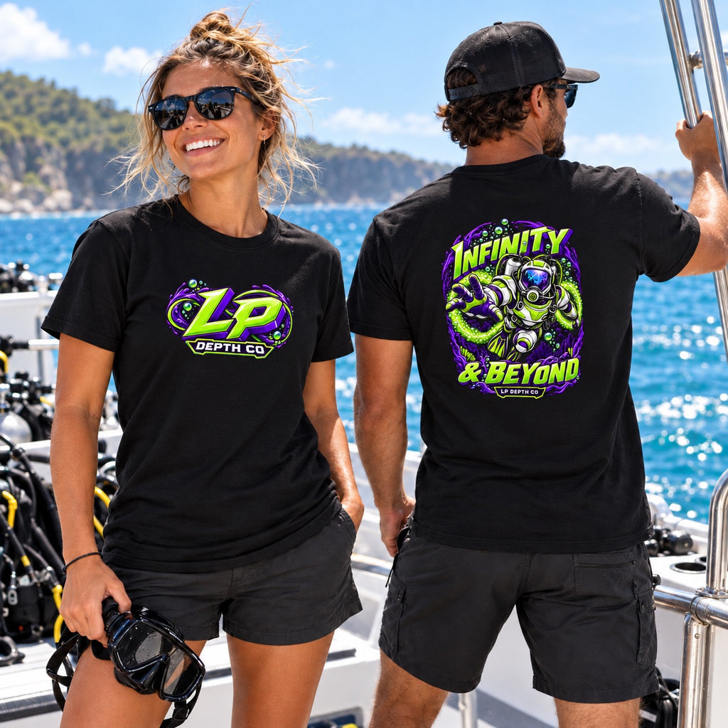 infinity black tee dive boat