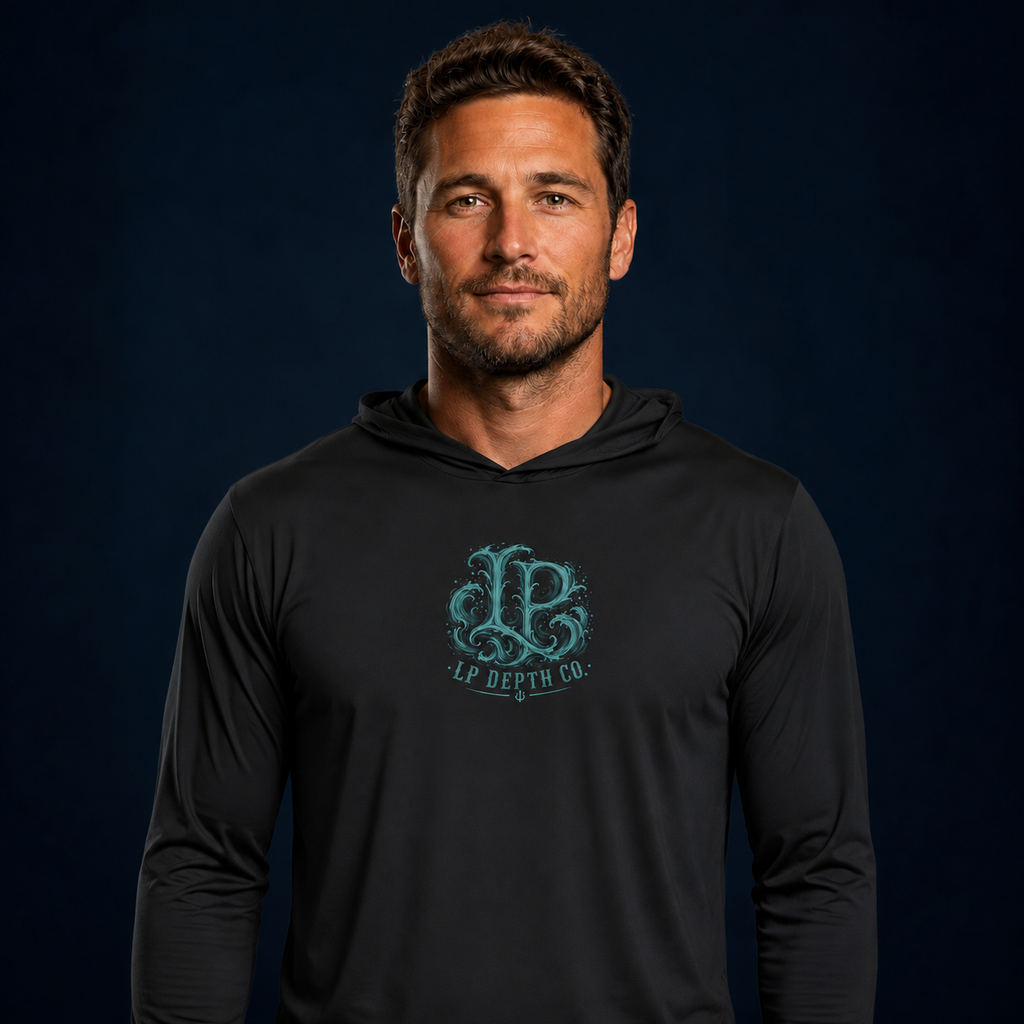 Loco Profundo Dive Team — New Loco Teal — Lightweight Sun Hoodie