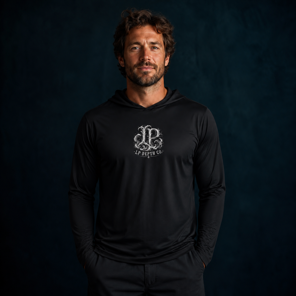 Loco Profundo Dive Team — New Loco White — Lightweight Sun Hoodie