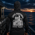 Loco Profundo Dive Team — Original Cut White — Lightweight Sun Hoodie