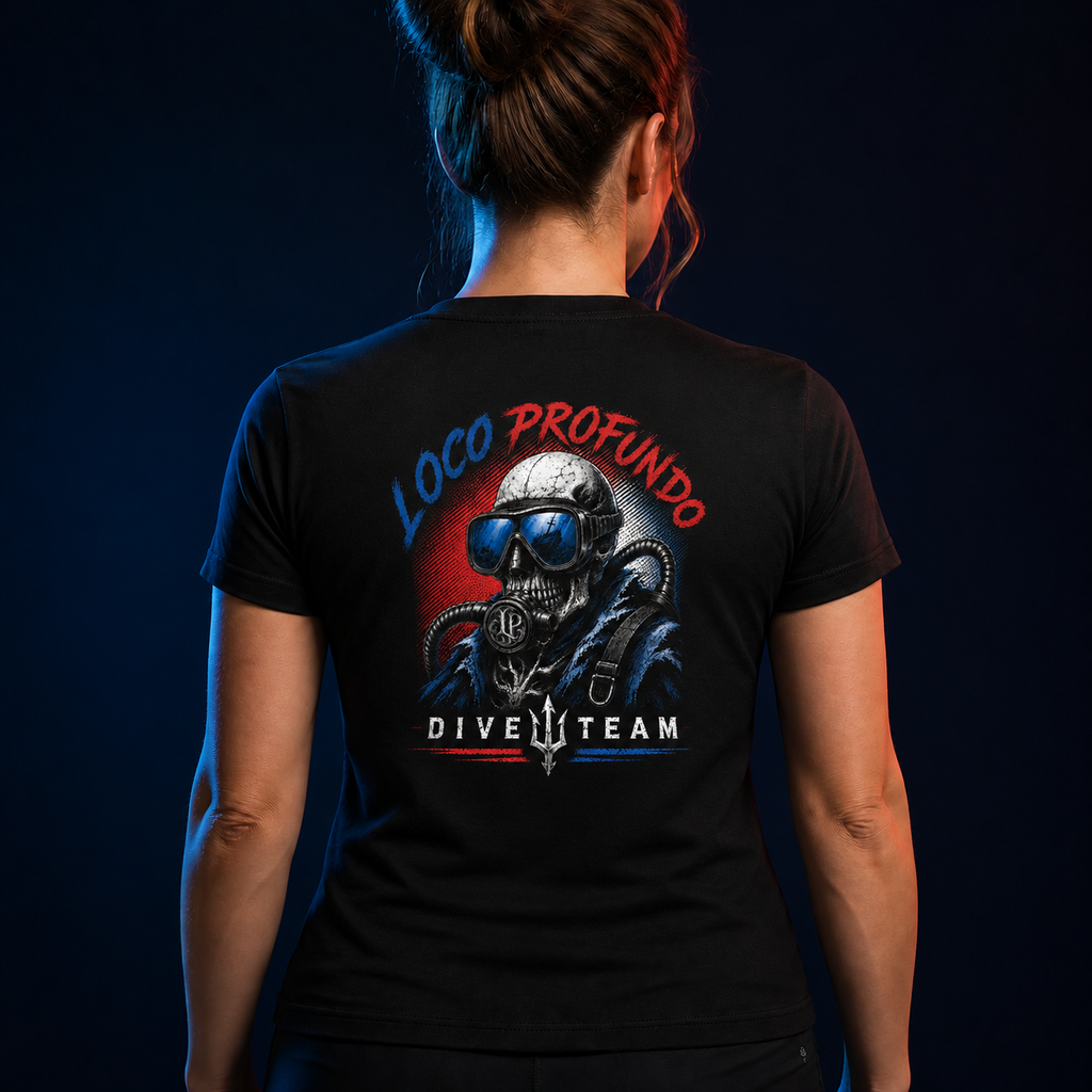 Loco Profundo Dive Team — New Loco Red, White & Blue — Short-Sleeve Tee