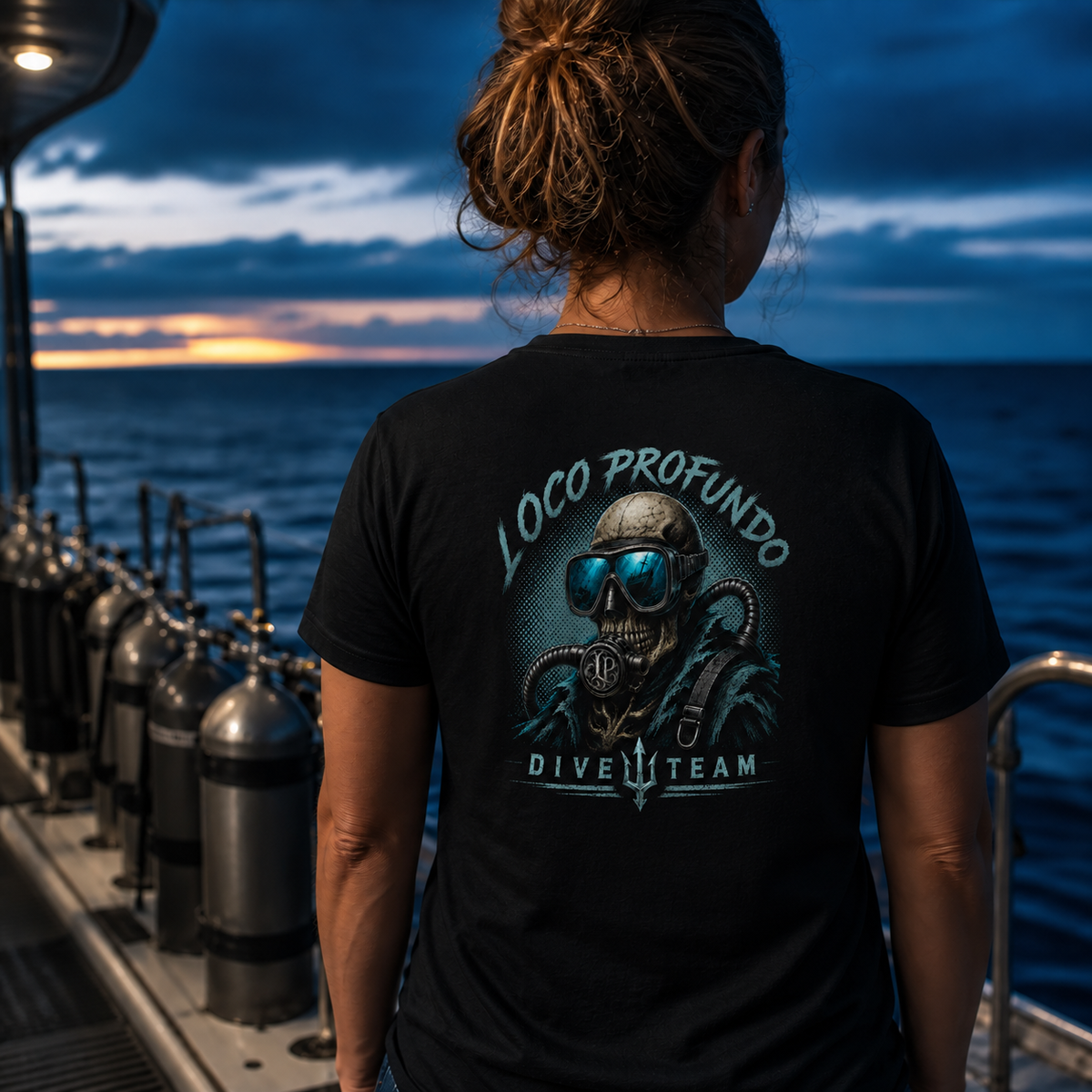 Loco Profundo Dive Team — New Loco Teal — Short-Sleeve Tee