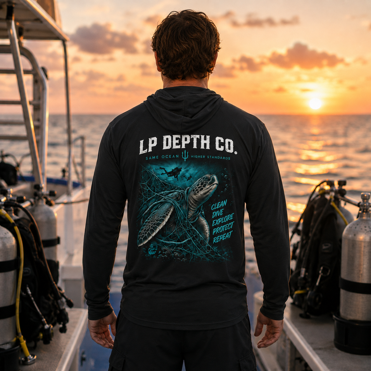 Same Ocean. Higher Standards. — Lightweight Sun Hoodie