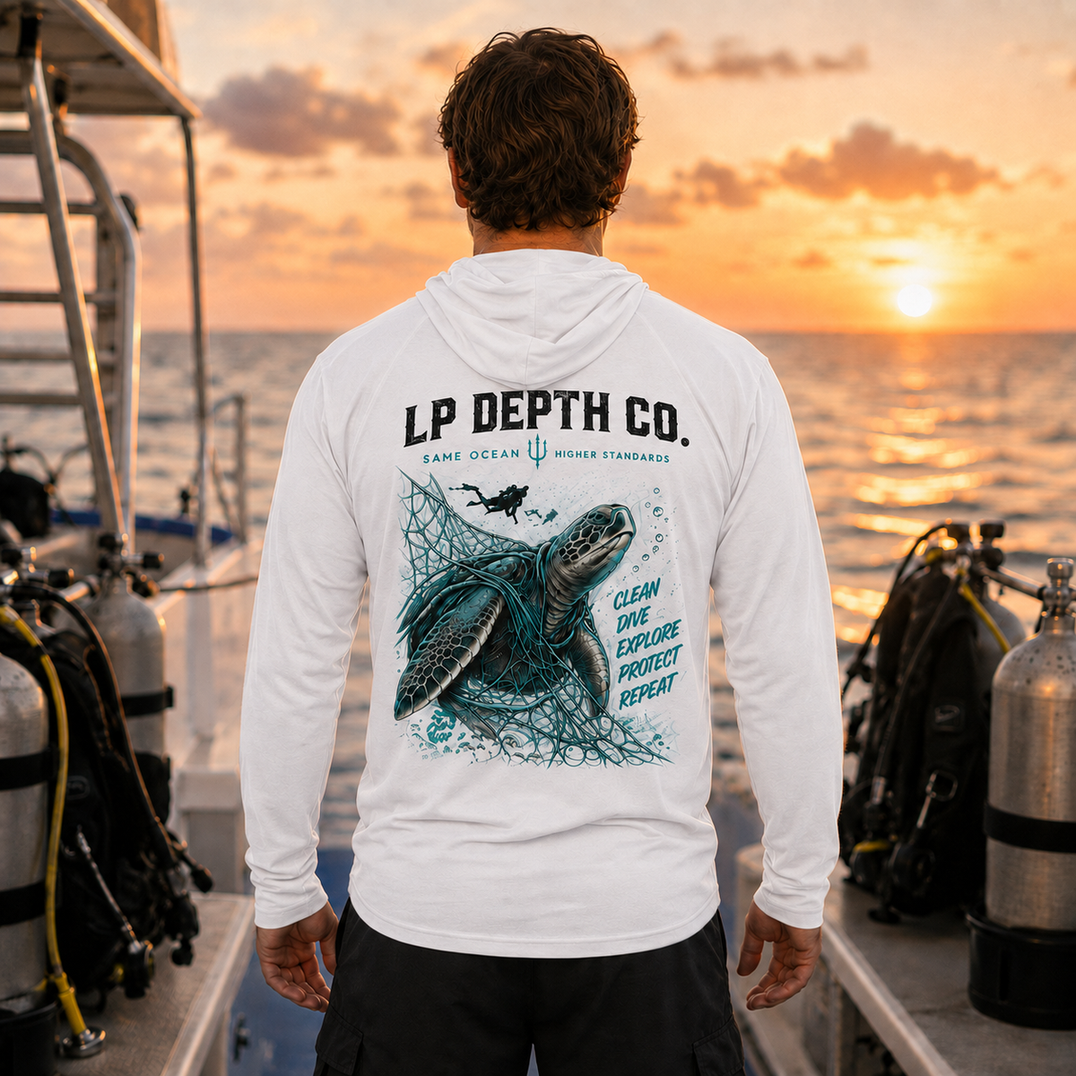 Same Ocean. Higher Standards. — Lightweight Sun Hoodie