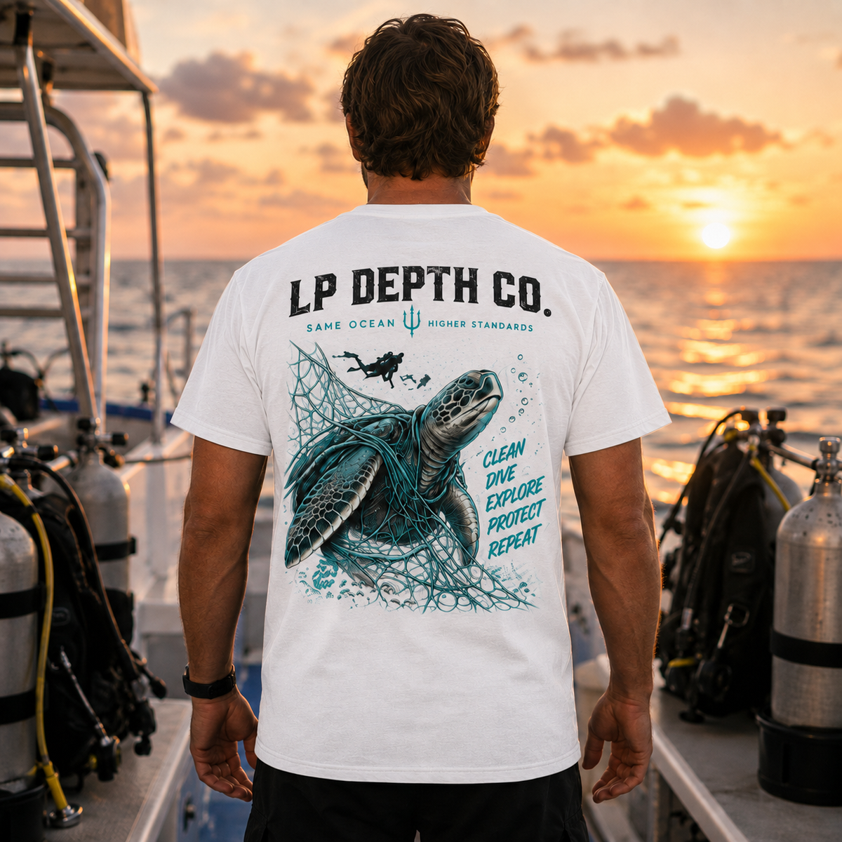 Same Ocean. Higher Standards. — Short-Sleeve Tee