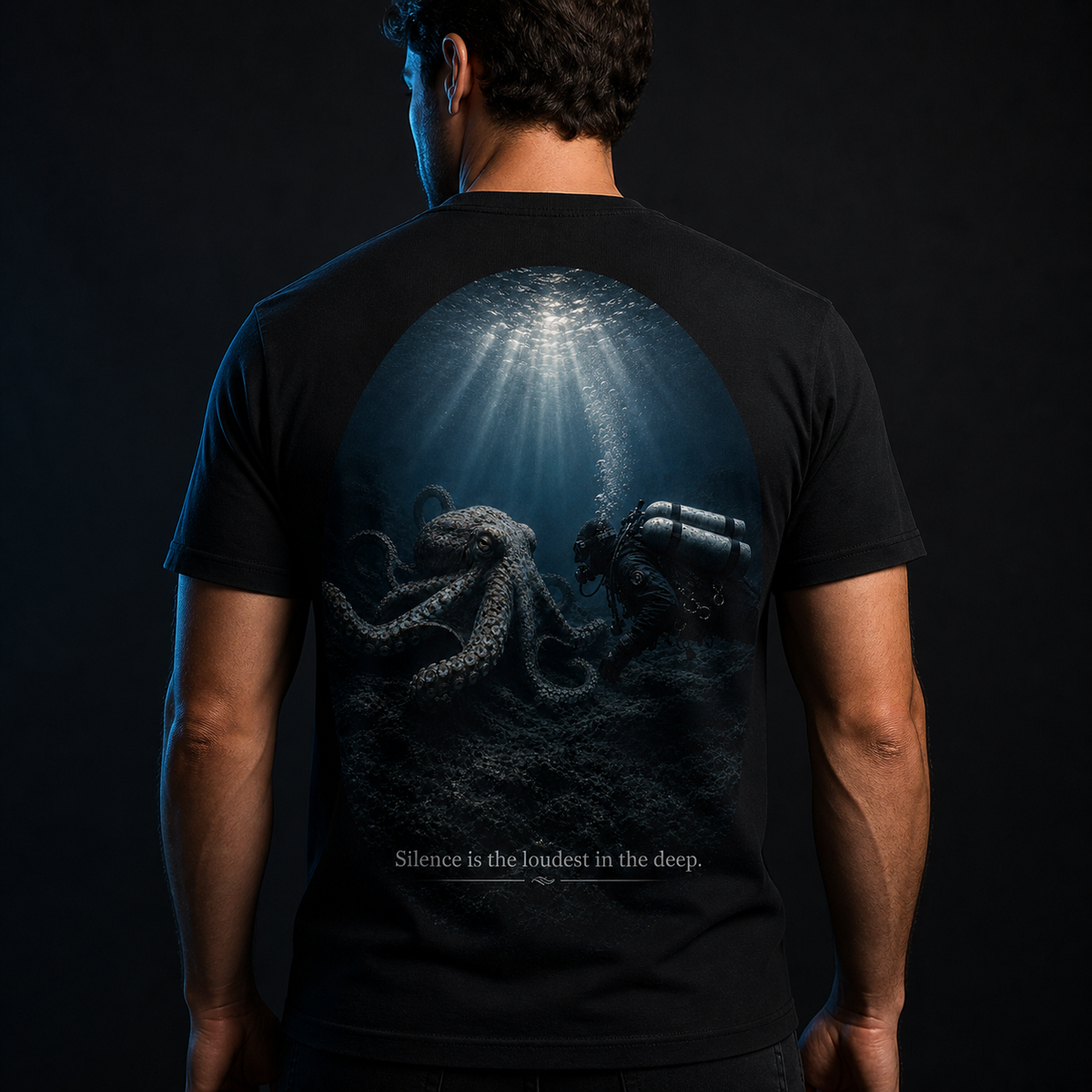 Silence Is Loudest black tee — back design view