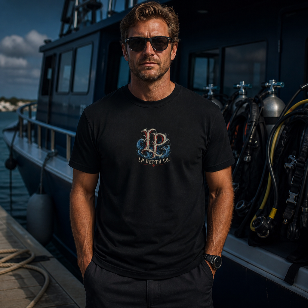 Sons of Liberty black tee — second lifestyle view